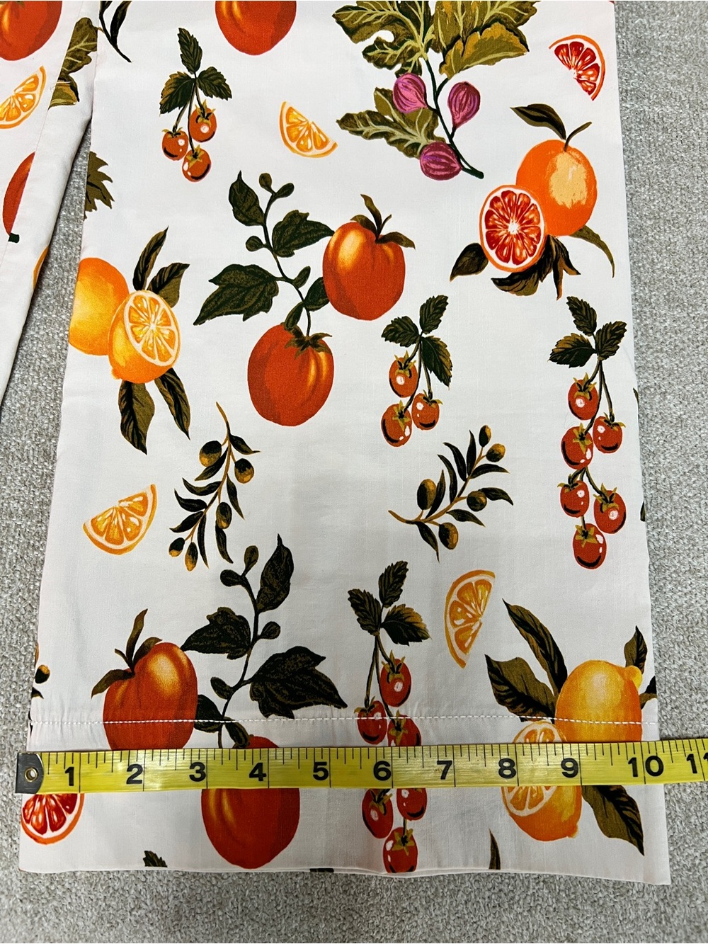 NWT Anthropologie x Maeve Collette Crop Wide- Leg Pants. Citrus Print. Size 26 - Picture 4 of 8